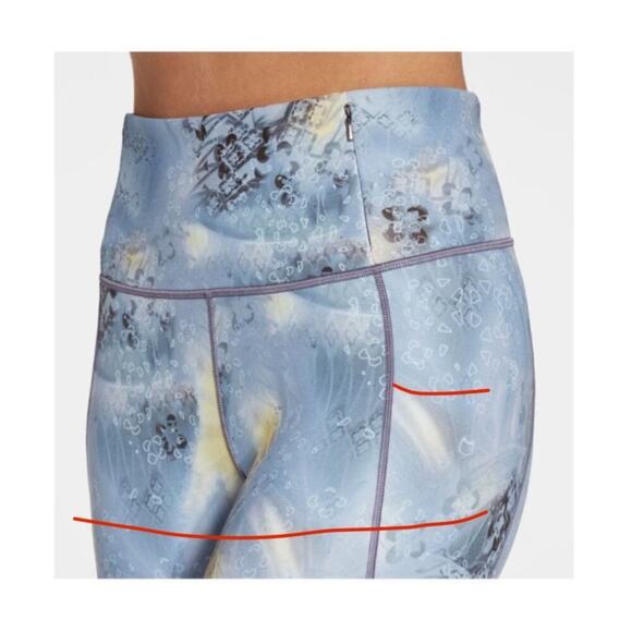 Calia by Carrie Underwood Urban Mosaic High Waist Ruched Legging Size Small - Picture 2 of 6